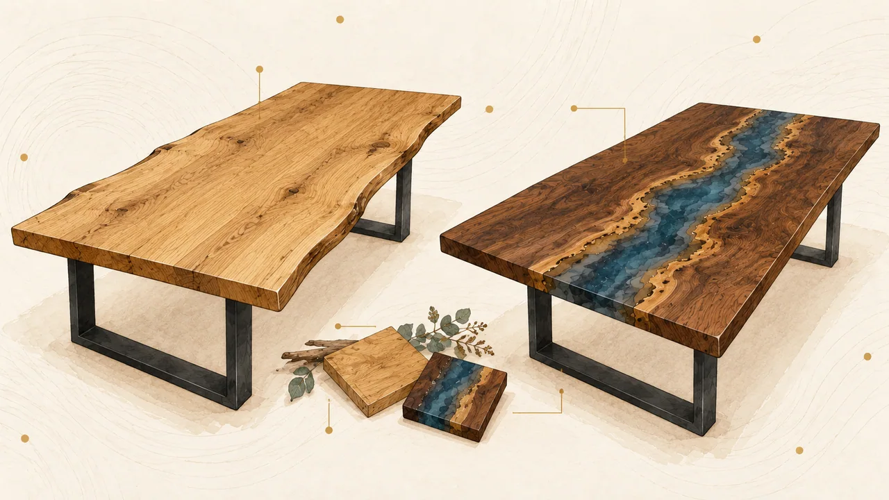 Solid timber or a resin river table: which feels right in your home?