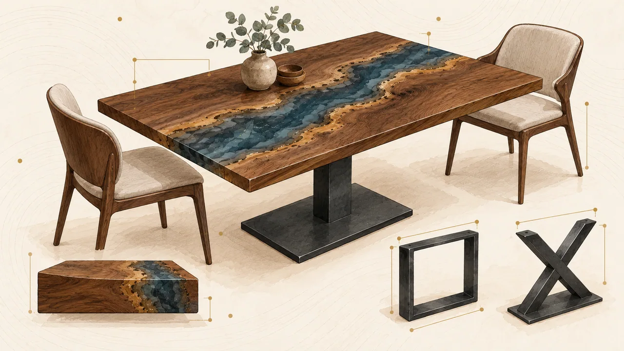 A beautiful table should be comfortable too: bases, stability and legroom